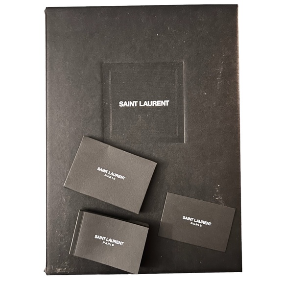 Saint Laurent Flip Top Shoe Box with Tissue and Authenticity Card and Book - Picture 1 of 8